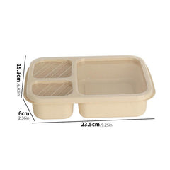 Wheat Straw Portable Lunch Box Insulated Meal Box Microwave Safe