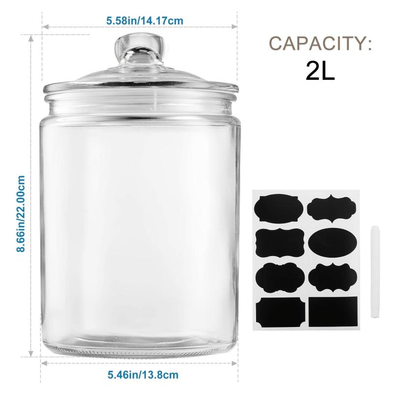 1pc Clear Glass Mason Jar with Airtight Lids for Home Party Wedding