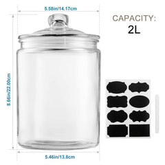 1pc Clear Glass Mason Jar with Airtight Lids for Home Party Wedding