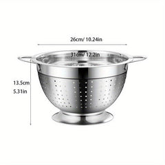 Stainless Steel Drain Basket Double Handle Colander