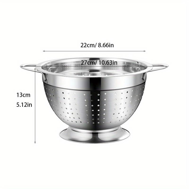 Stainless Steel Drain Basket Double Handle Colander