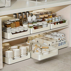 Under Sink Pull Out Dish Rack Organizer Kitchen Shelf