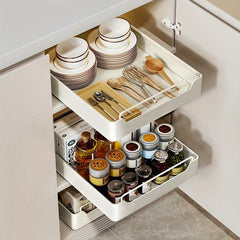 Under Sink Pull Out Dish Rack Organizer Kitchen Shelf