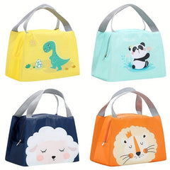 Animal Pattern Insulated Lunch Bag - Leakproof Aluminum Foil Lunch Box