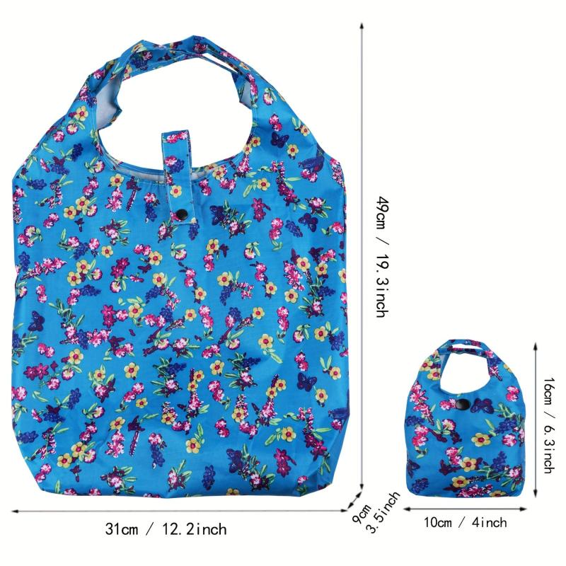 1pc Reusable Shopping Bags Heavy Duty Tote Bags Multicolor Household Storage