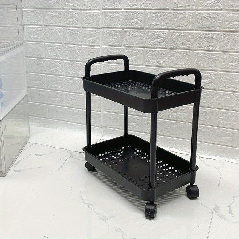 Compact Rolling Shelf for Stroller or Kitchen - Mobile Storage Cart