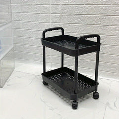 Compact Rolling Shelf for Stroller or Kitchen - Mobile Storage Cart