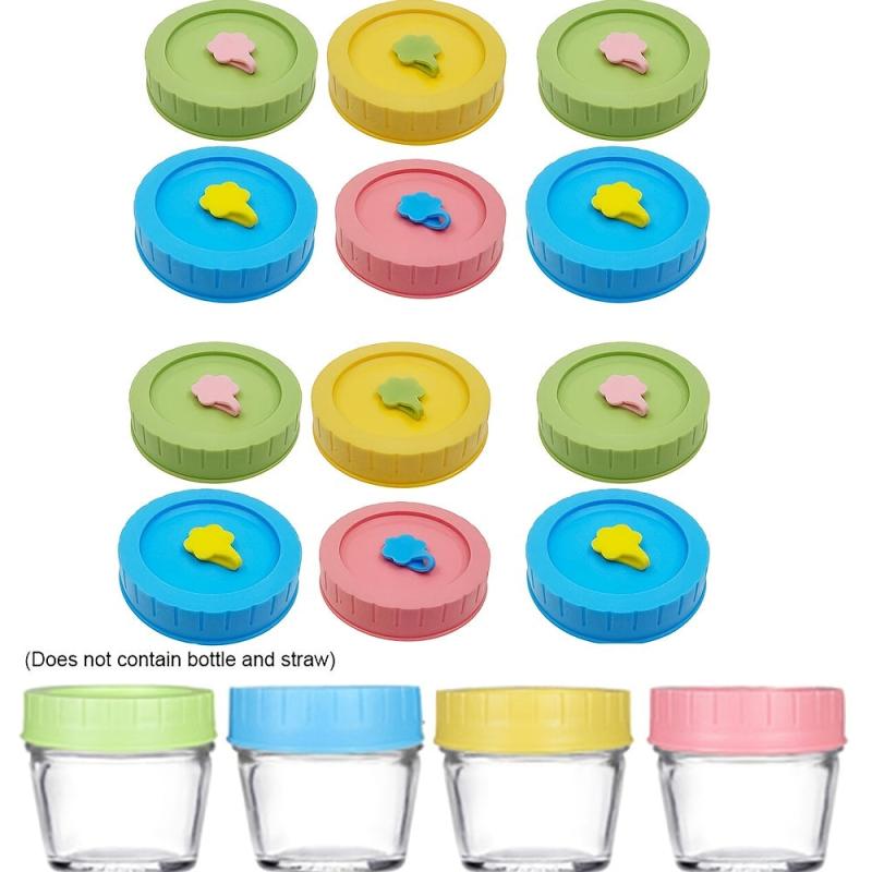 Universal Mason Jar Lids With Straw Hole 70mm Diameter