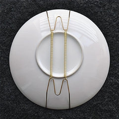 Plate Rack with Spring Hangers for Kitchen Wall Organization