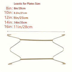 Plate Rack with Spring Hangers for Kitchen Wall Organization