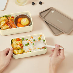 Square Double decker Lunch Box Portable Salad Fruit Box For Teen