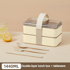 Square Double decker Lunch Box Portable Salad Fruit Box For Teen