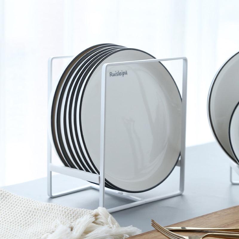 Efficient Drainage Dish Rack with Storage for Plates Kitchen Accessory