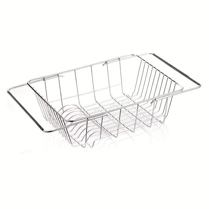 RYBACK Retractable SS Sink Strainer Telescopic Drain Basket Kitchen Rack