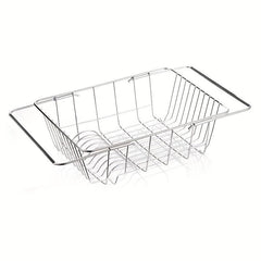 RYBACK Retractable SS Sink Strainer Telescopic Drain Basket Kitchen Rack