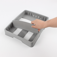 Adjustable Shelf Food Container Cover Storage Organizer