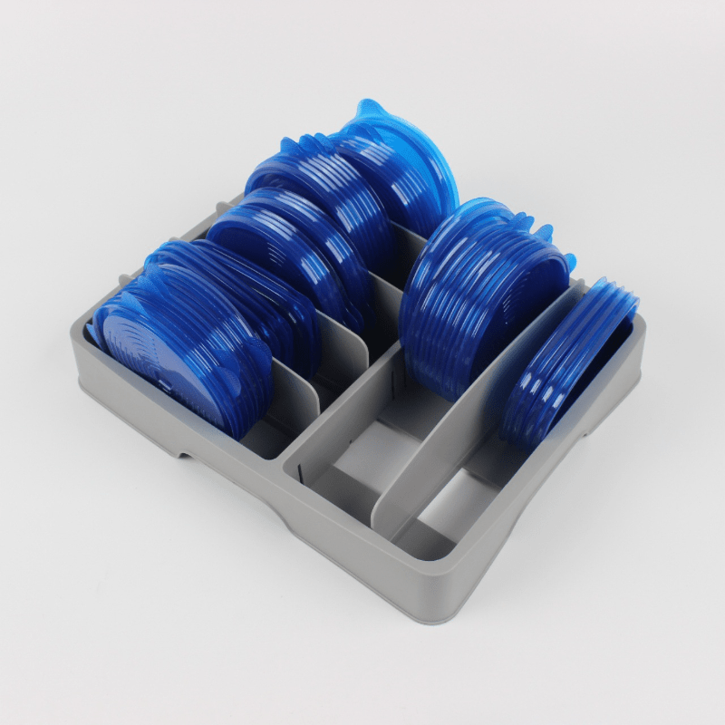 Adjustable Shelf Food Container Cover Storage Organizer