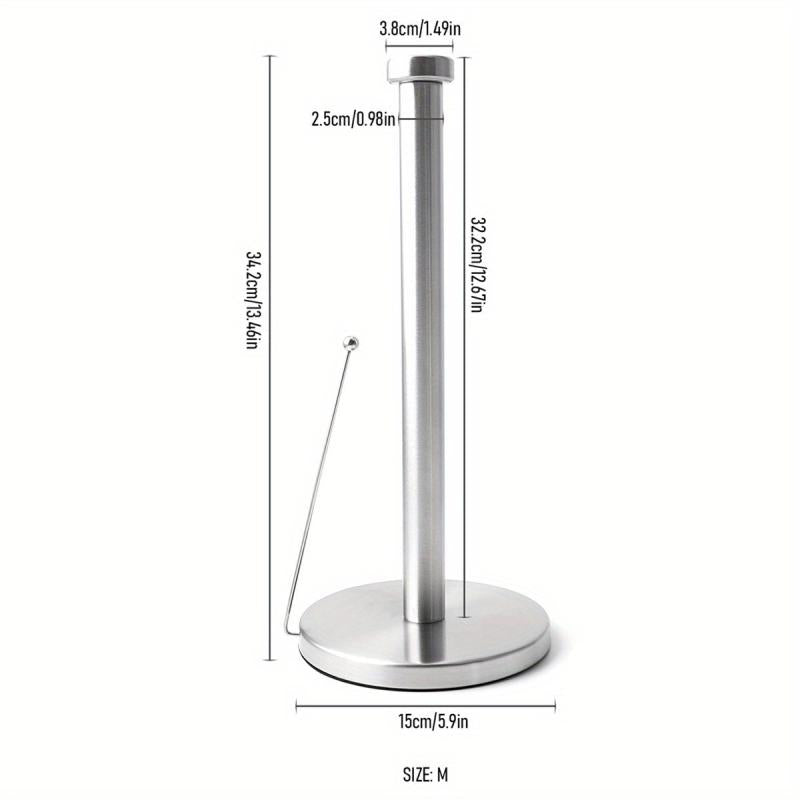 Stainless Steel Vertical Tissue Holder for Kitchen Roll Storage
