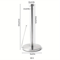 Stainless Steel Vertical Tissue Holder for Kitchen Roll Storage