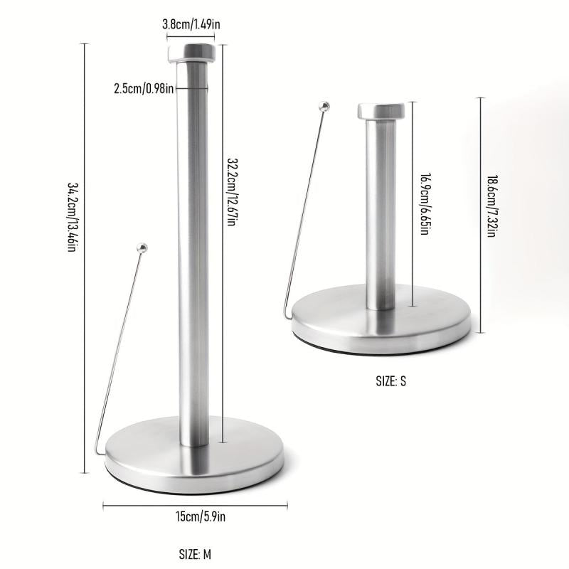 Stainless Steel Vertical Tissue Holder for Kitchen Roll Storage