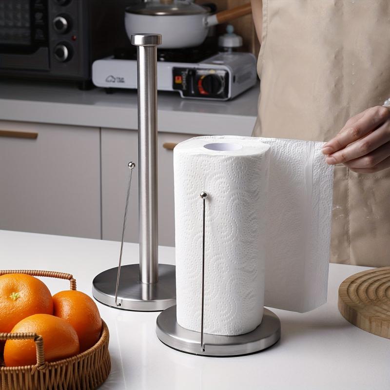 Stainless Steel Vertical Tissue Holder for Kitchen Roll Storage