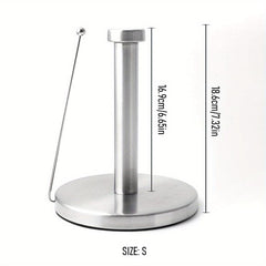 Stainless Steel Vertical Tissue Holder for Kitchen Roll Storage