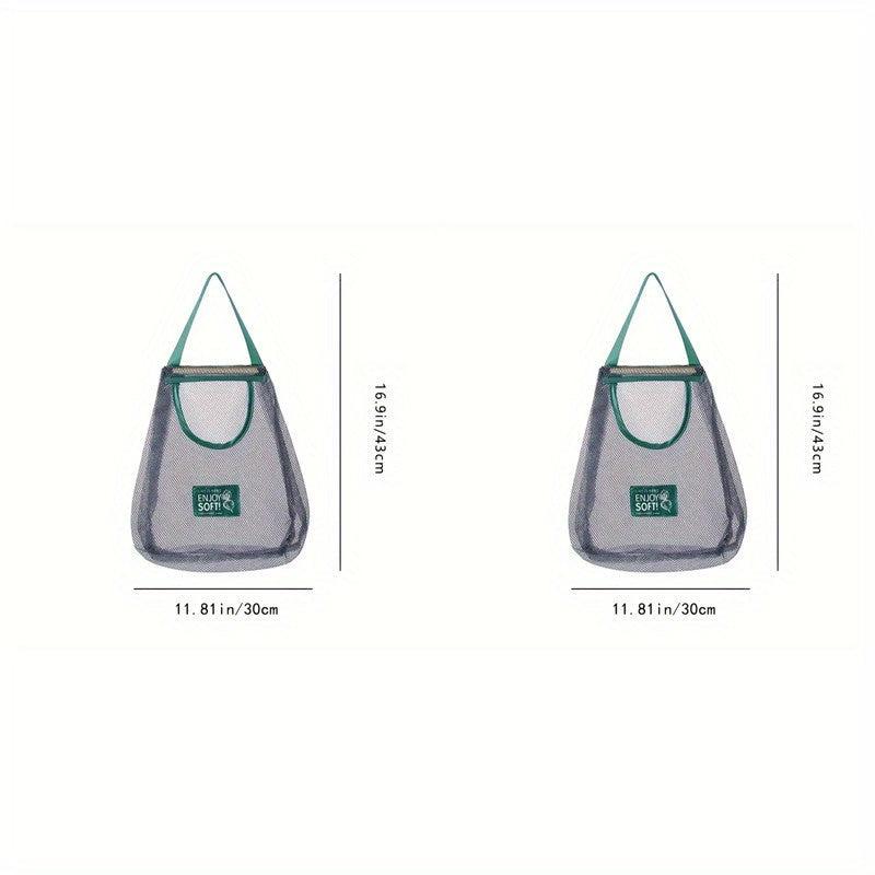 Reusable Hanging Mesh Storage Bag for Fruits Veggies Shopping