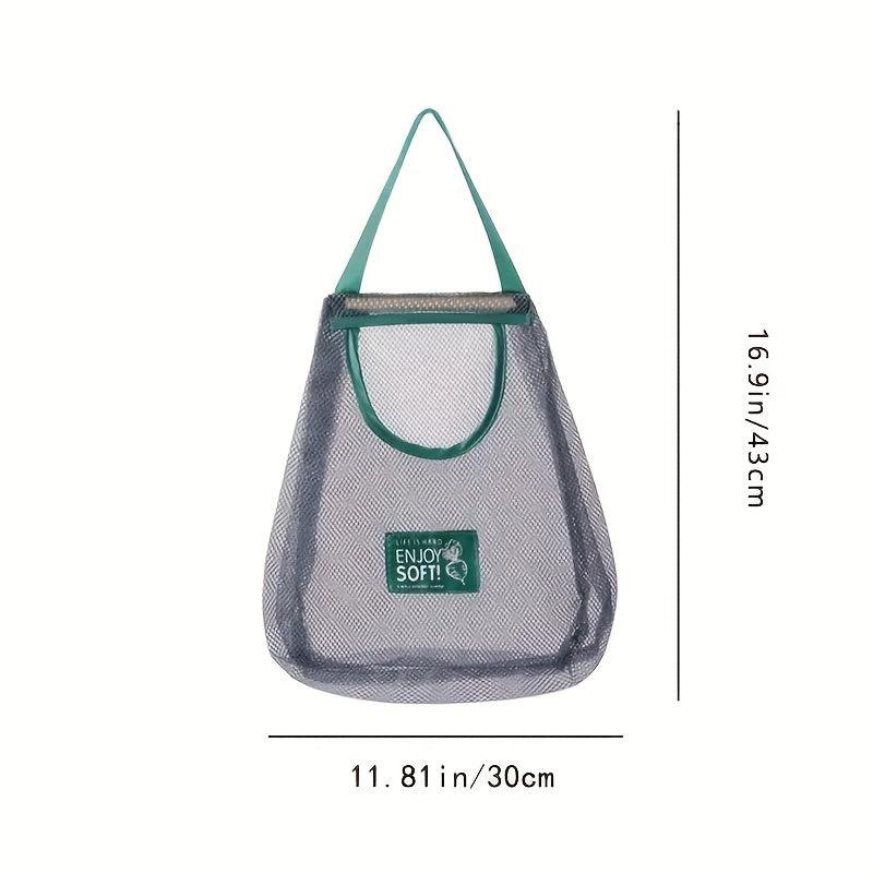 Reusable Hanging Mesh Storage Bag for Fruits Veggies Shopping