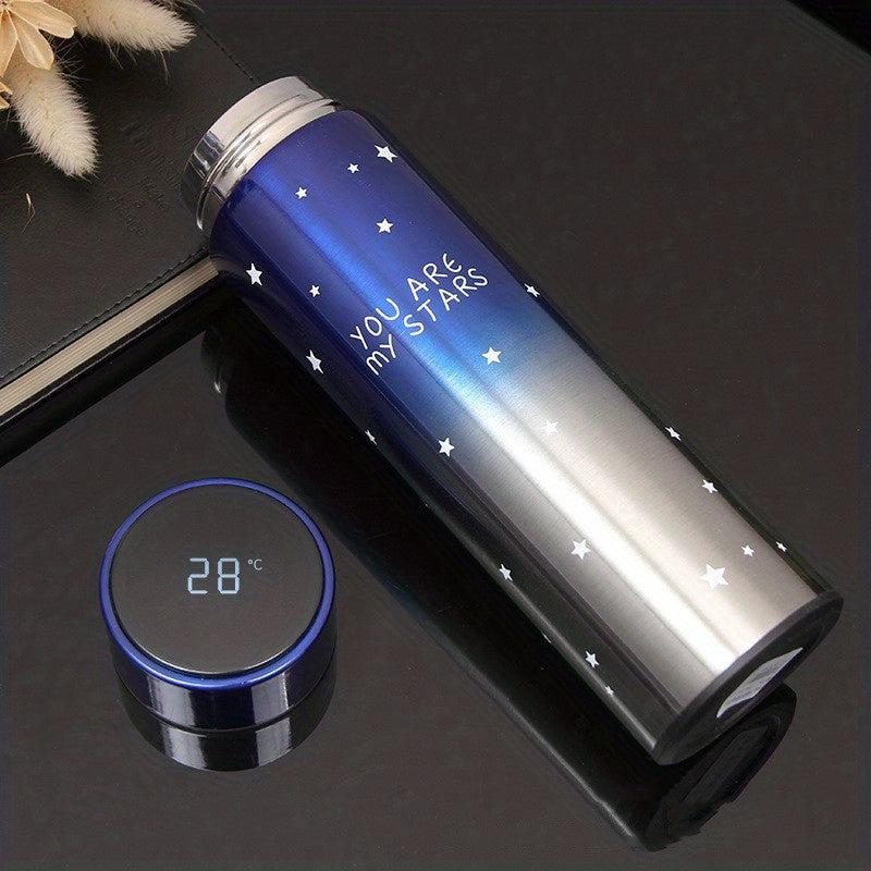 Gradient Stainless Steel Smart Mug LED Temperature Display Travel Coffee Cup