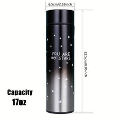 Gradient Stainless Steel Smart Mug LED Temperature Display Travel Coffee Cup