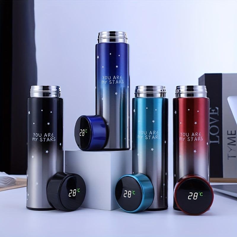 Gradient Stainless Steel Smart Mug LED Temperature Display Travel Coffee Cup
