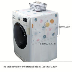 1pc Cartoon Pattern Refrigerator Dust Cover Waterproof Storage Organizer