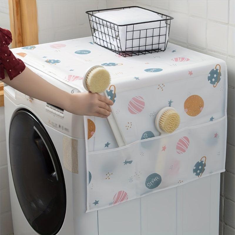 1pc Cartoon Pattern Refrigerator Dust Cover Waterproof Storage Organizer