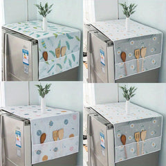1pc Cartoon Pattern Refrigerator Dust Cover Waterproof Storage Organizer