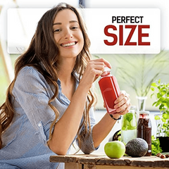 6 Pack Plastic Bottles With Caps Juice Containers 4oz 8oz 16 oz