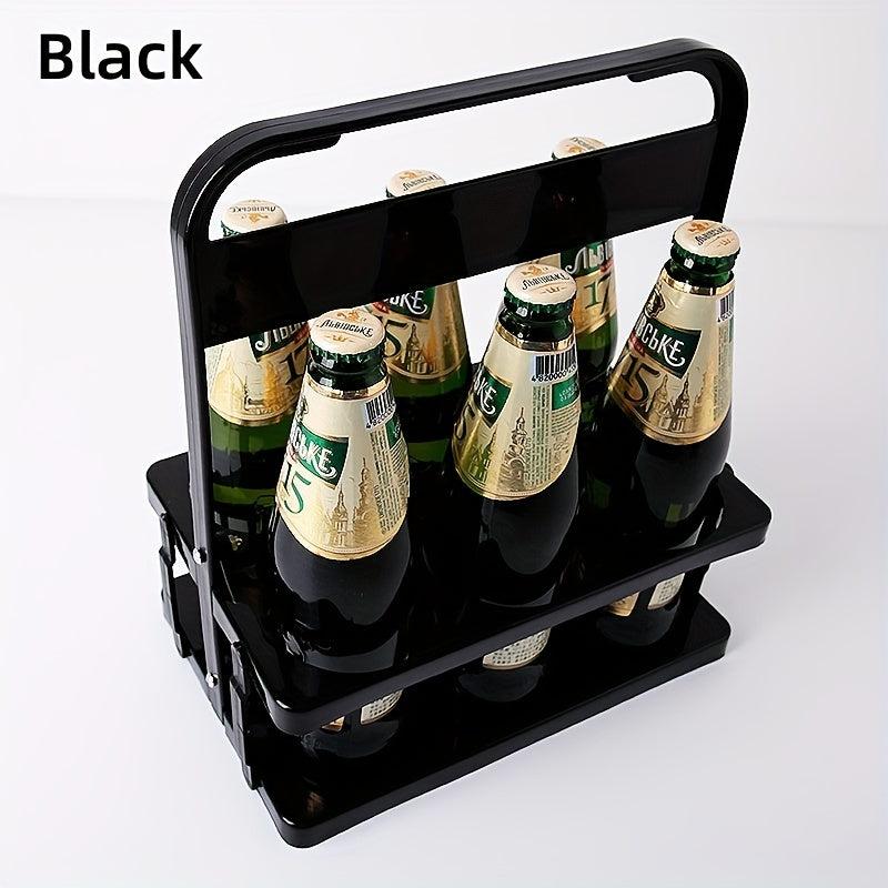 Vintage Style Beer Basket For 6 Bottles Foldable Wine Rack Beer Holder