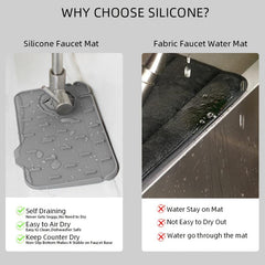 Silicone Sink Faucet Mat Splash Guard Drying Pad