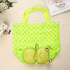 Reusable Animal Zipper Tote Bag - Portable & Eco-Friendly Grocery Bag