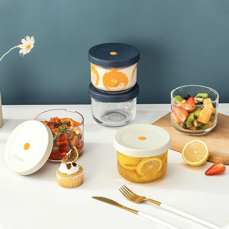 Glass Food Storage Box Leak-proof Fresh-keeping Bowl