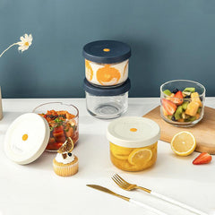 Glass Food Storage Box Leak-proof Fresh-keeping Bowl