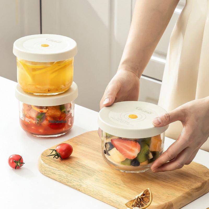 Glass Food Storage Box Leak-proof Fresh-keeping Bowl