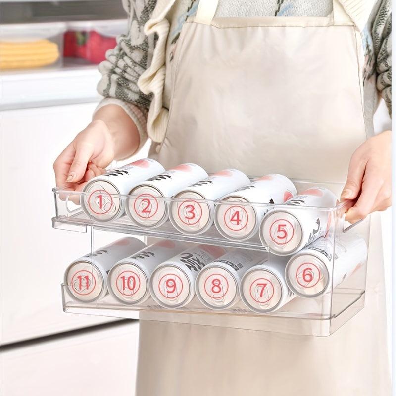 Refrigerator Beverage Storage Box Automatic Filling Sorting Organizer Bins