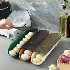 12-Grid Plastic Egg Storage Box for Kitchen and Fridge