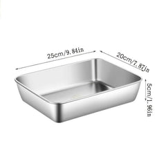 Stainless Steel Square Plate Cold Vegetable Plate Rectangular Fruit Plate