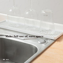2-Layer Cup Storage Tray Plastic Draining Board Tea Tray