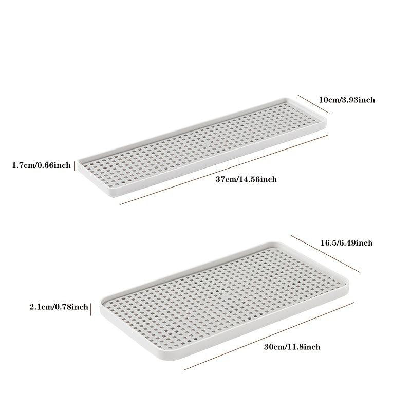 2-Layer Cup Storage Tray Plastic Draining Board Tea Tray