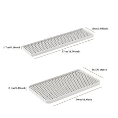 2-Layer Cup Storage Tray Plastic Draining Board Tea Tray