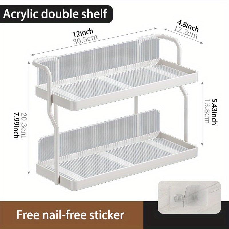 Acrylic Spice Jar & Tableware Storage Shelf