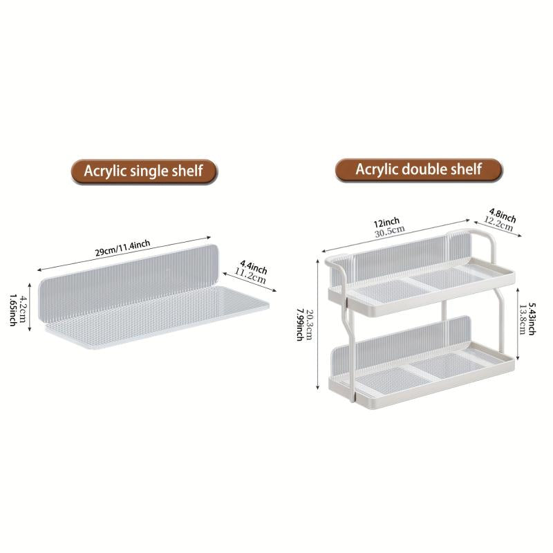 Acrylic Spice Jar & Tableware Storage Shelf