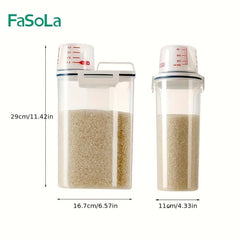 Large Capacity Rice Bucket with Measuring Cup